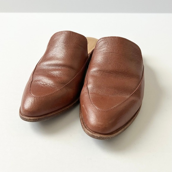 Madewell The Frances Loafer Mule Shoes in Burnished Mahogany Leather Size 6.5 - Picture 3 of 8